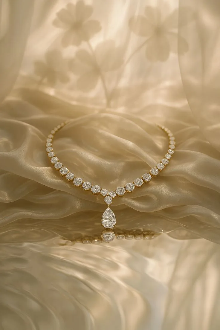 Diamond line necklace — PakGold Jewellers, Rawalpindi