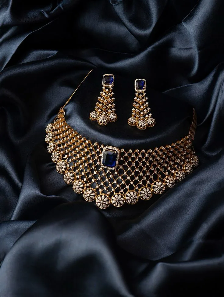 Sapphire choker set — PakGold Jewellers, Rawalpindi